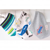 Mom's Care 嬰兒三角口水巾  -  飛機 (3件套裝)